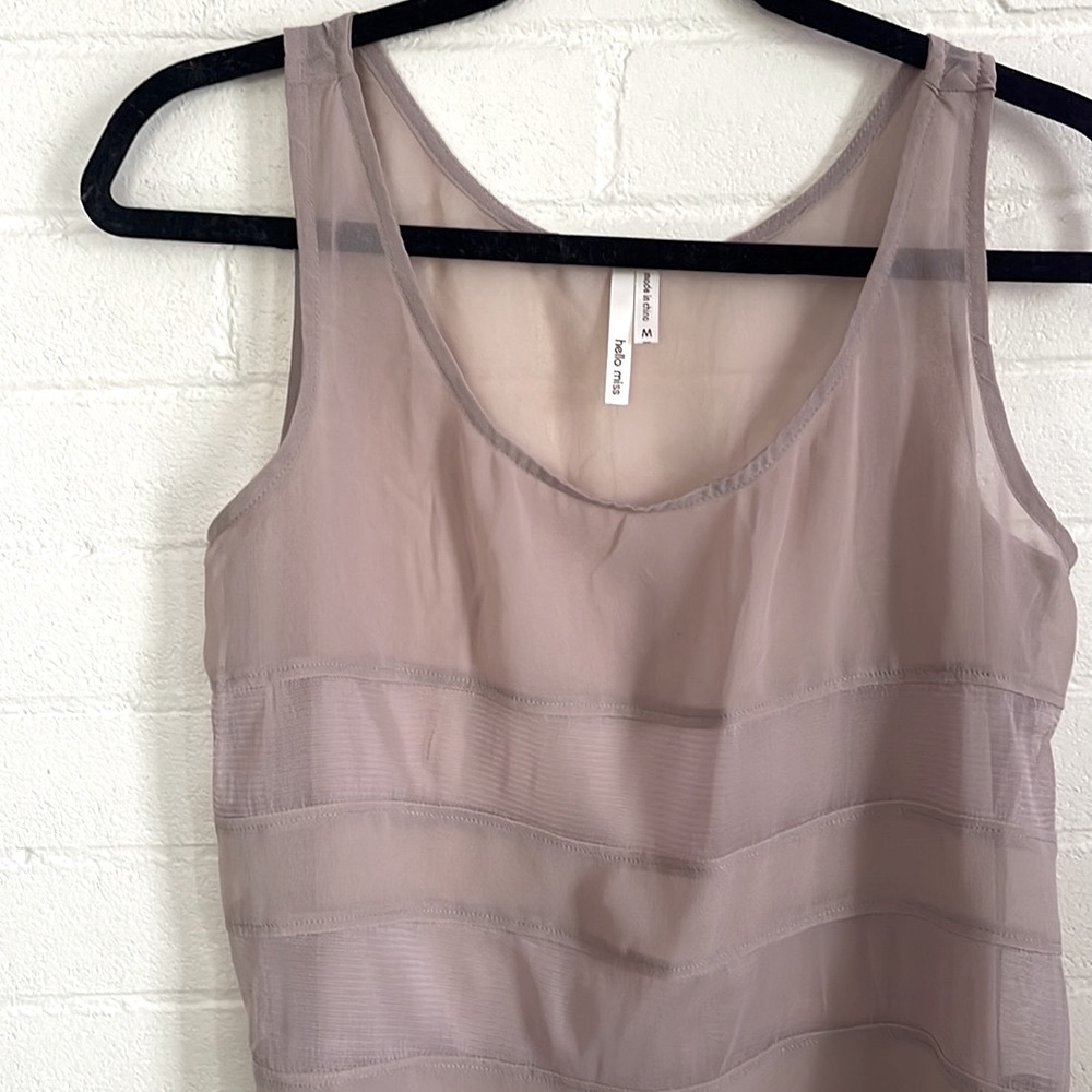 🍄3/30 HELLO MISS Sheer Top (M)